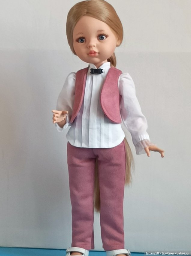 Брючный костюм из замши для куколки Паола Рэйна (фото 5)