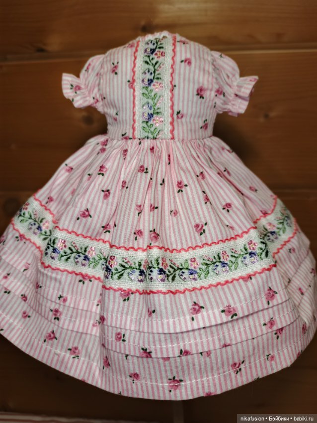 Платье на антикварную или винтажную куклу рост 27-29 см (фото 4)