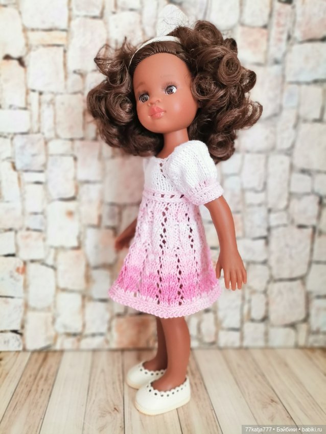 Красивое вязаное платье для Паолки (фото 4)