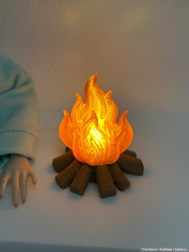 Огонь для камина 1/6 (оранжевый)