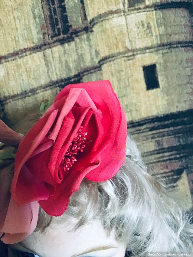 Крупная старинная бутоньерка , 60-е годы , Чехия , букет роз , прекрасное состояние