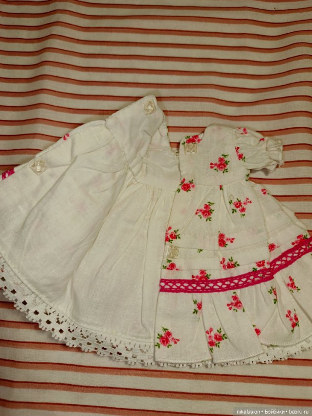 Платье на антикварную или винтажную куклу рост 20-22 см (фото 6)