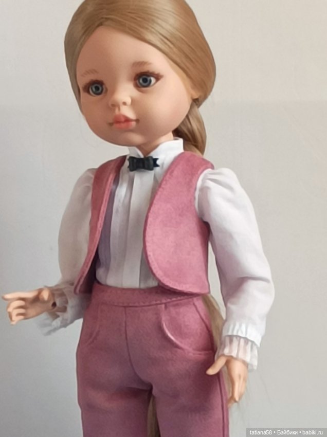 Брючный костюм из замши для куколки Паола Рэйна (фото 4)