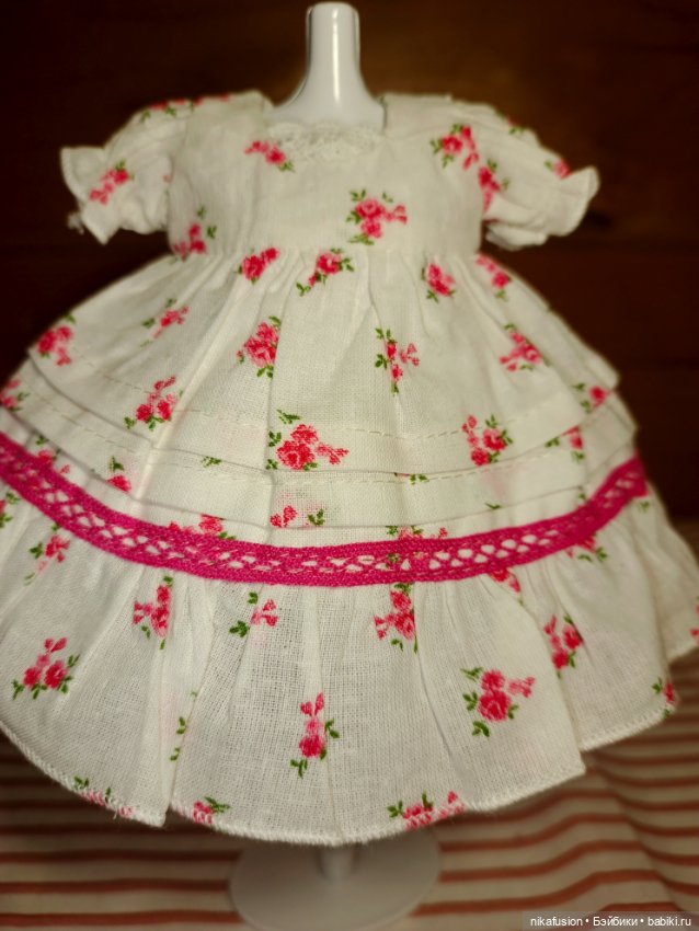 Платье на антикварную или винтажную куклу рост 20-22 см (фото 3)