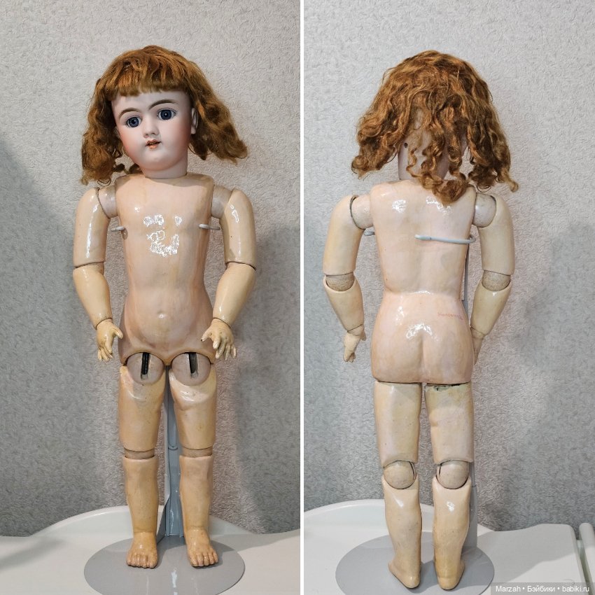 Ранняя антикварная куколка от Heinrich Handwerck 109, рост 62,5 см (фото 10)