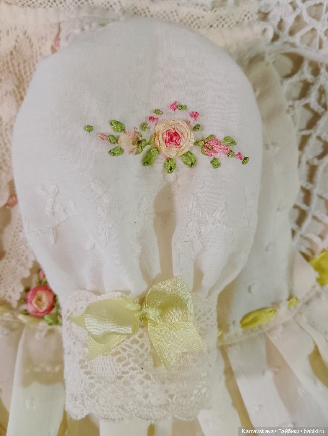 Платье для антикварных кукол и реплик на рост 45-50см (фото 9)