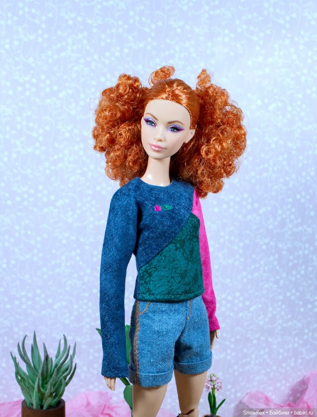 Бадлон "Колорблок 5" с вышивкой для барби (стандарт), бжд (фото 3)