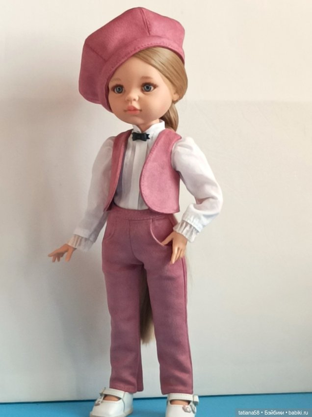 Брючный костюм из замши для куколки Паола Рэйна (фото 2)