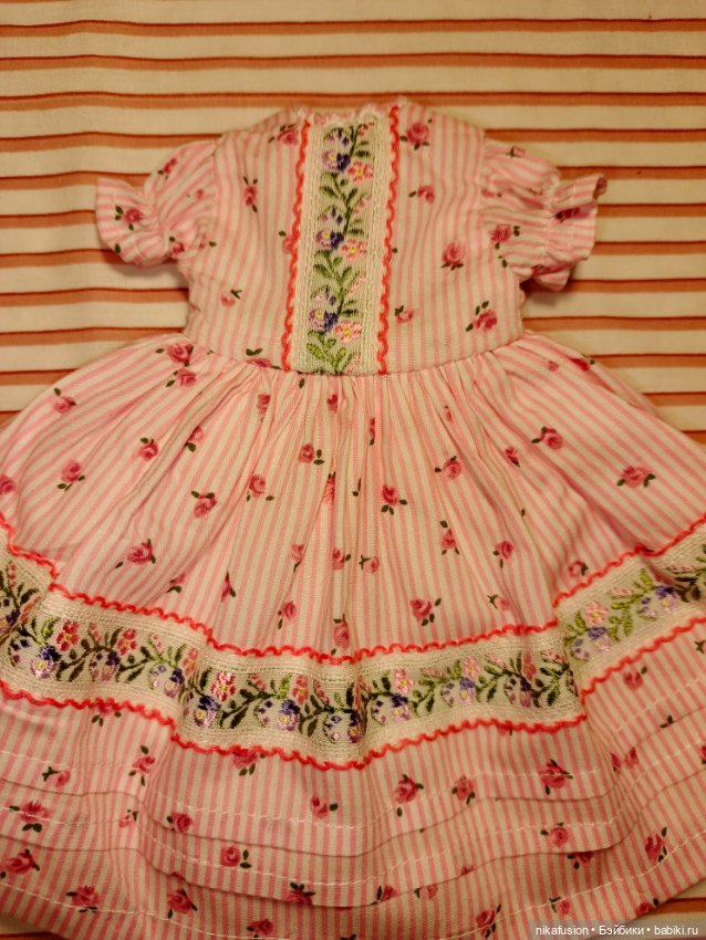 Платье на антикварную или винтажную куклу рост 27-29 см (фото 5)