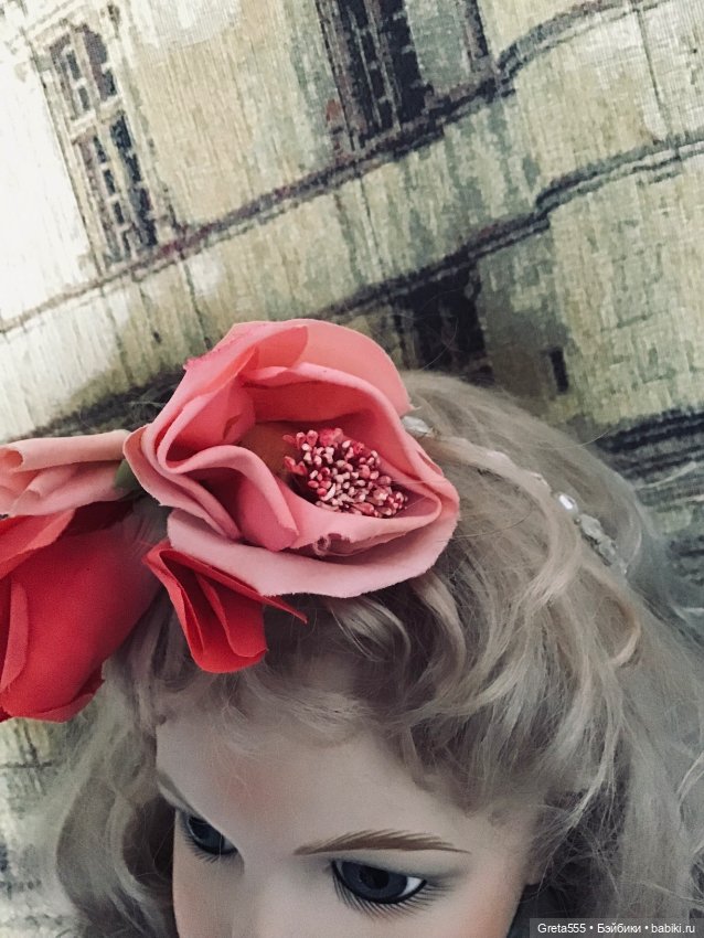 Крупная старинная бутоньерка , 60-е годы , Чехия , букет роз , прекрасное состояние (фото 4)