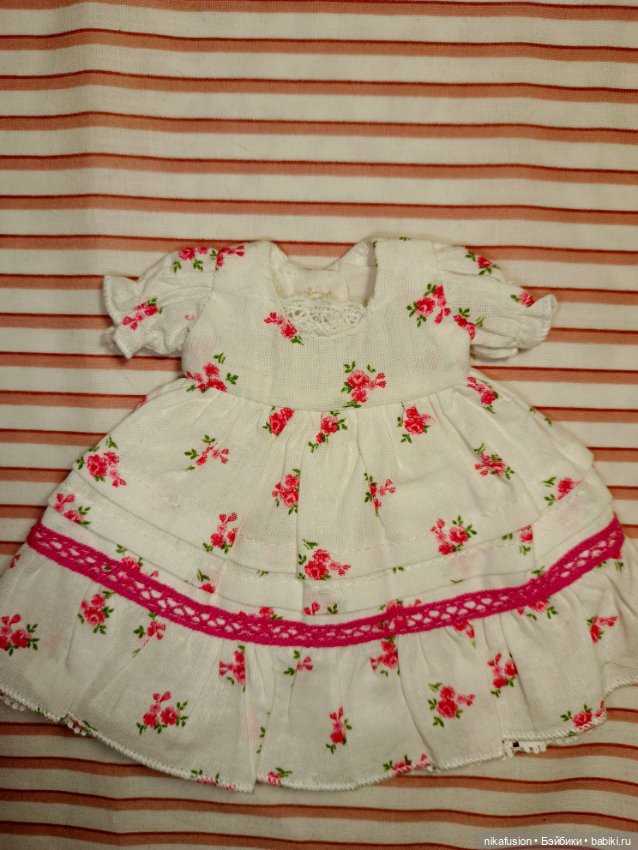 Платье на антикварную или винтажную куклу рост 20-22 см (фото 7)