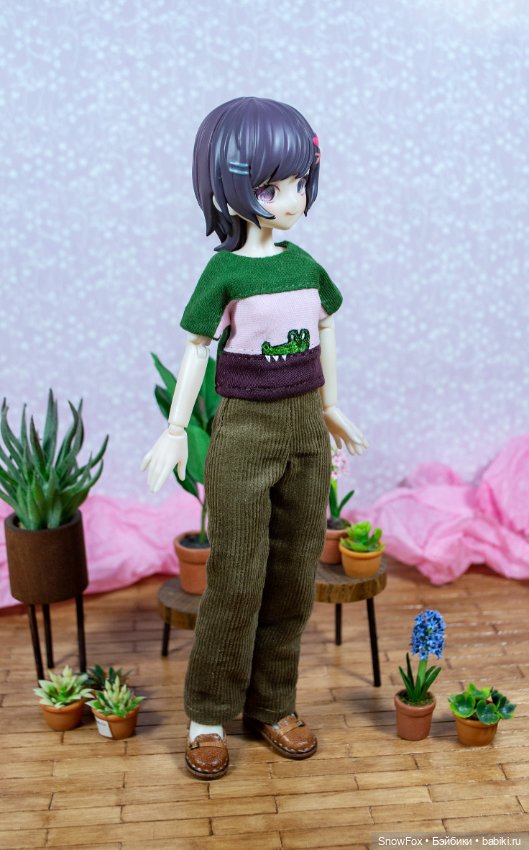 Вельветовые брюки для близнецов (blindbox Light and Shadow twins) (фото 3)