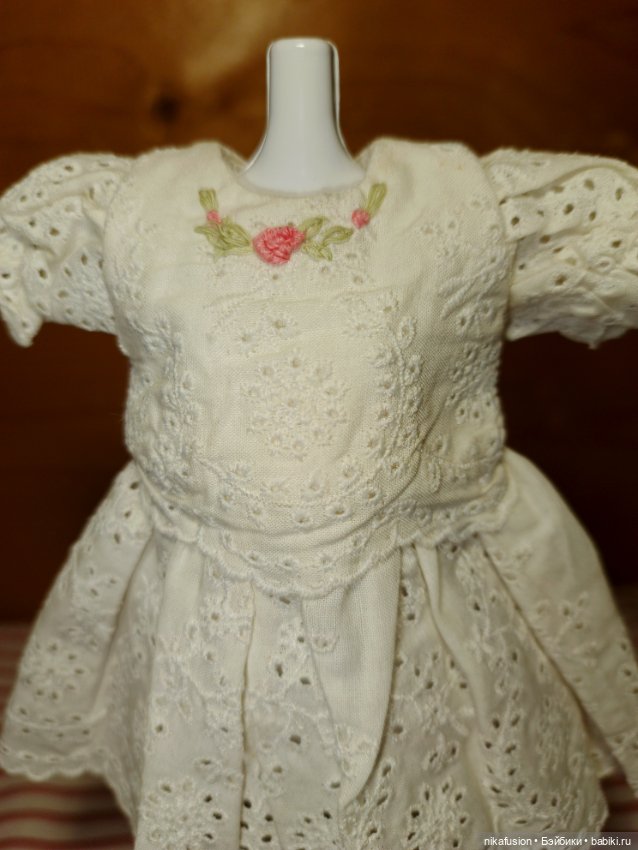 Платье на антикварную или винтажную куклу рост 20-22 см (фото 4)