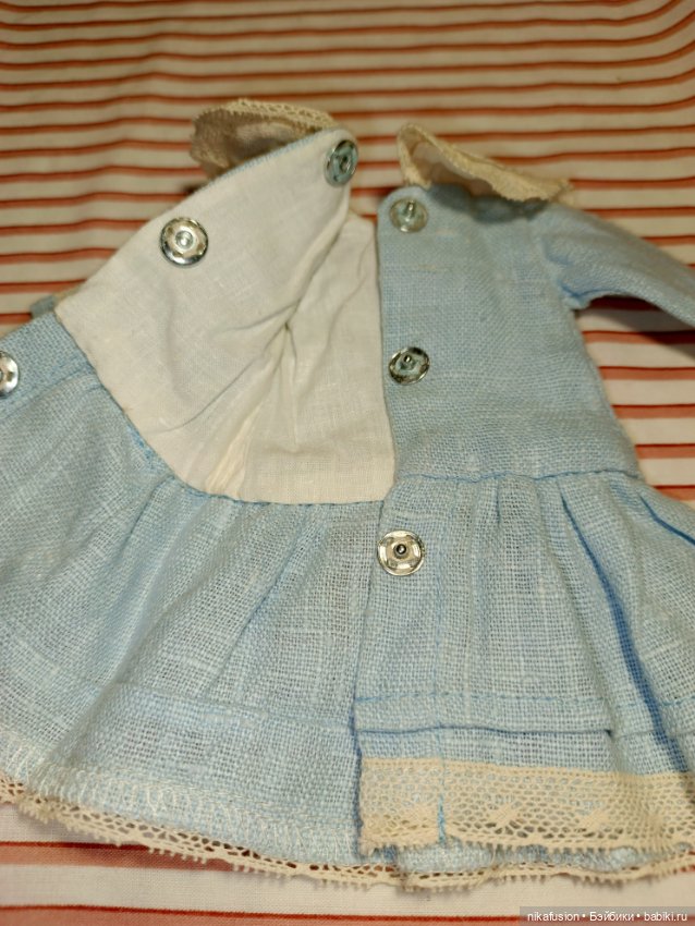 Платье на антикварную или винтажную куклу рост 22-24 см (фото 9)