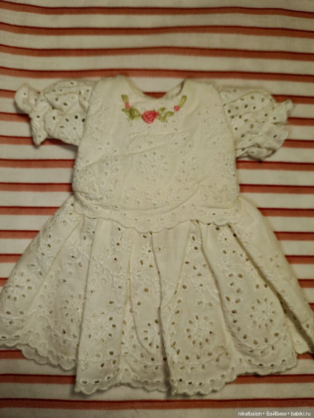 Платье на антикварную или винтажную куклу рост 20-22 см (фото 5)