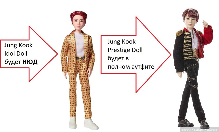 ЛОТ: Jung Kook Idol Doll (НЮД) и Prestige Doll (в аутфите) в состоянии новых! Цена за обоих (фото 7)