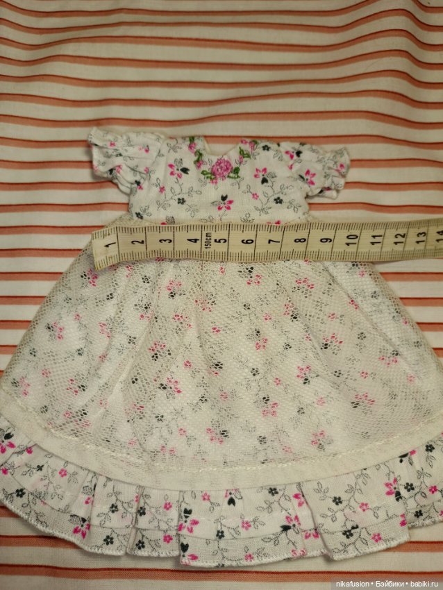 Платье на антикварную или винтажную куклу рост 20-22 см (фото 4)