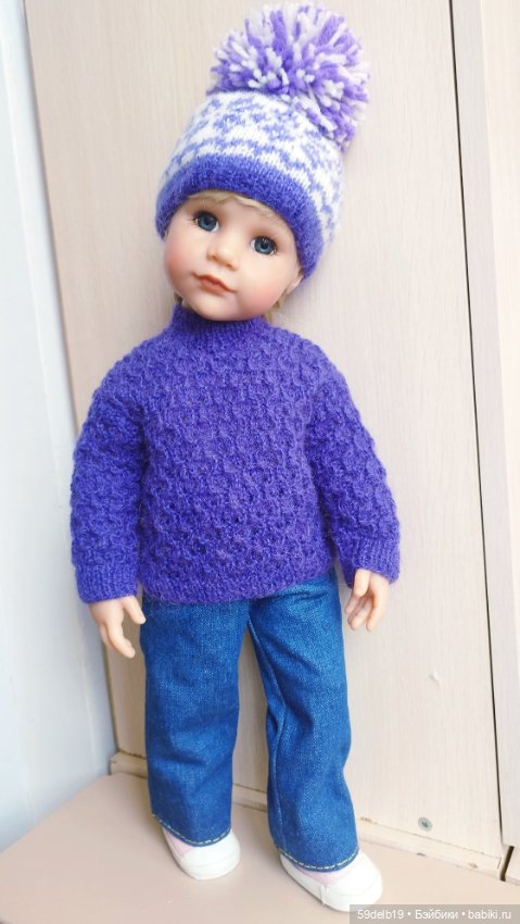 Фиолетовый костюм для куклы готц 48-50 см (фото 4)