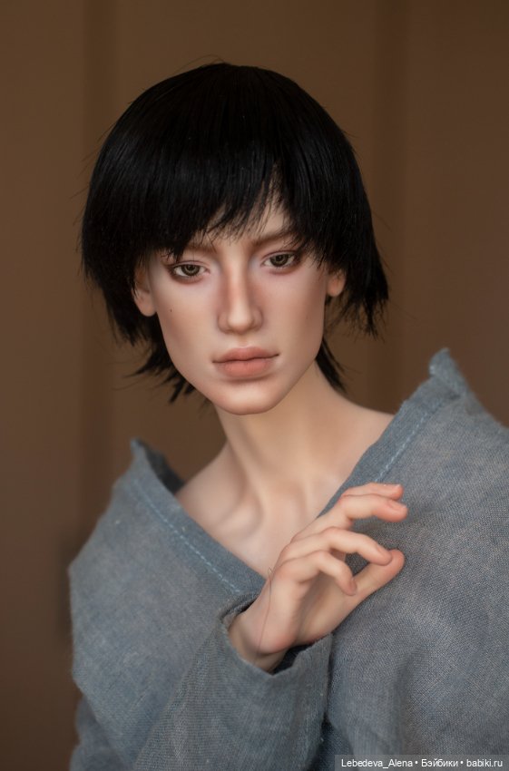 Мужской парик на головы 12см