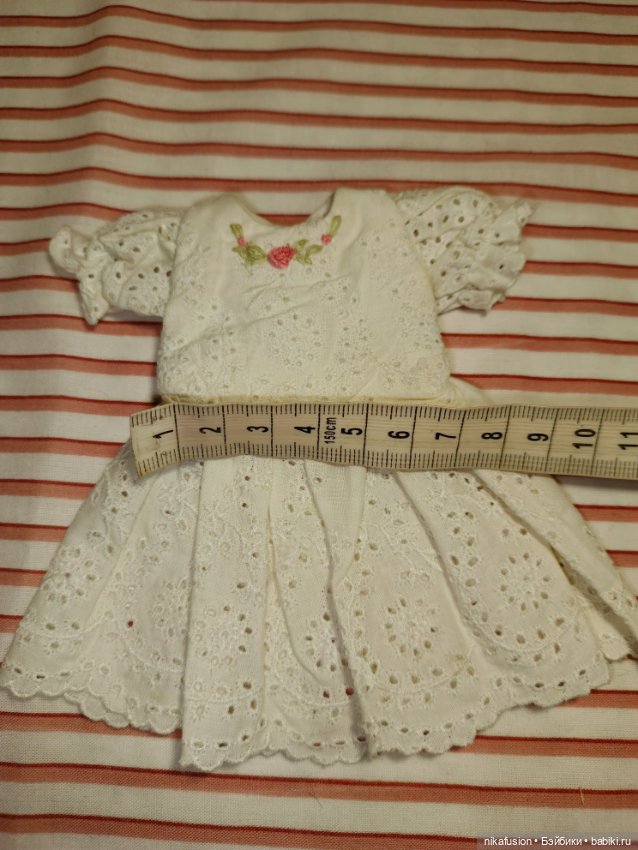 Платье на антикварную или винтажную куклу рост 20-22 см (фото 6)