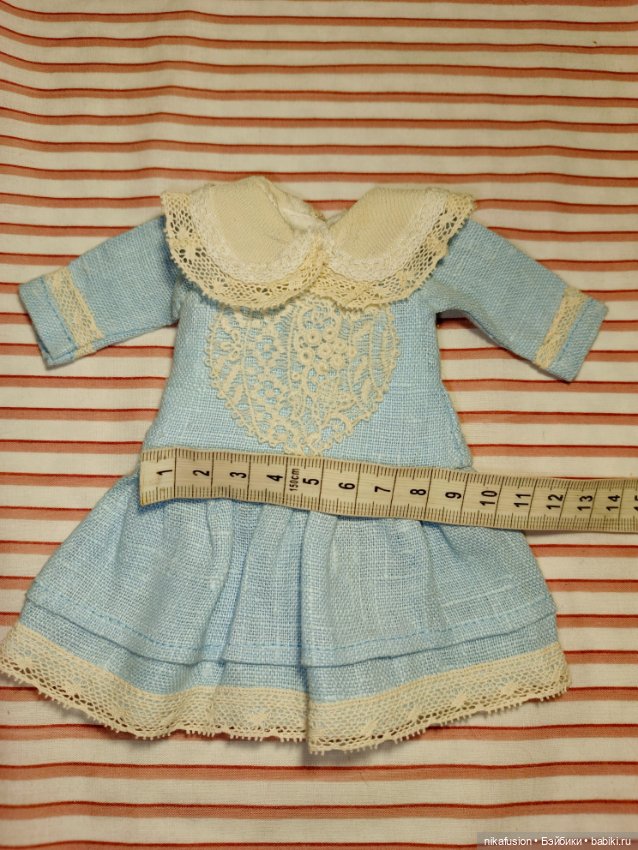 Платье на антикварную или винтажную куклу рост 22-24 см (фото 7)