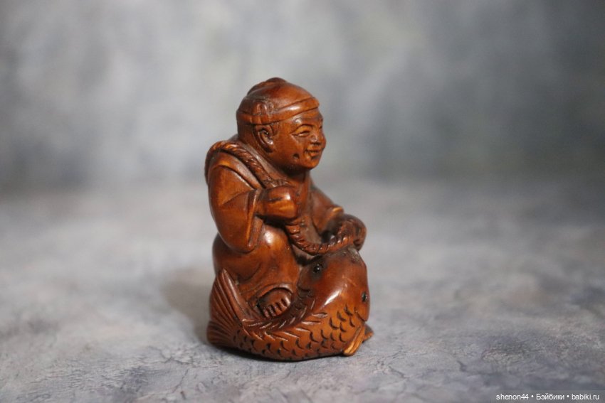 Нэцкэ "Рыбак" — Статуэтки (фото 2)