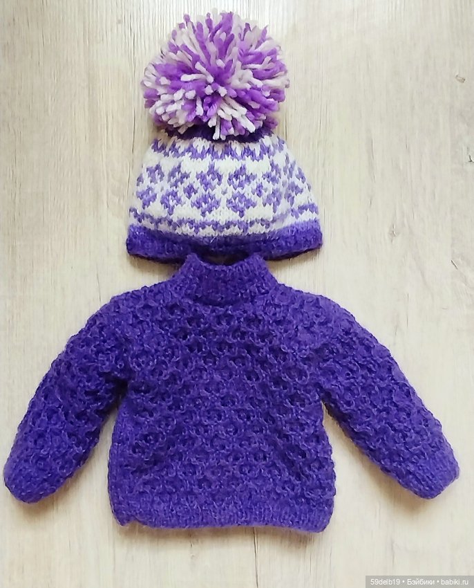 Фиолетовый костюм для куклы готц 48-50 см (фото 3)