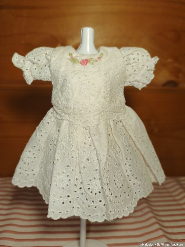 Платье на антикварную или винтажную куклу рост 20-22 см (фото 2)