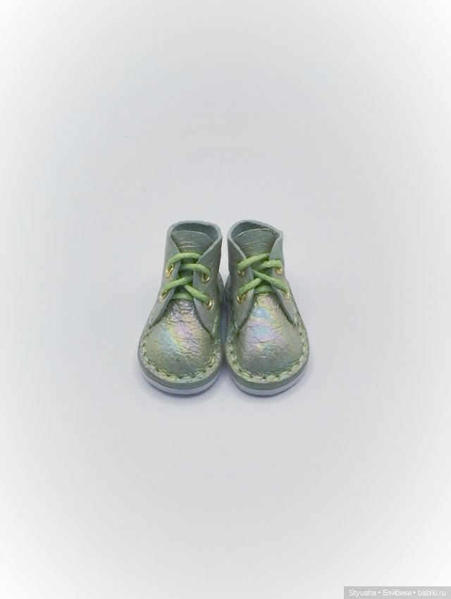 Kruselings ботинки для кукол Крузелингс салатового цвета с радужным эффектом