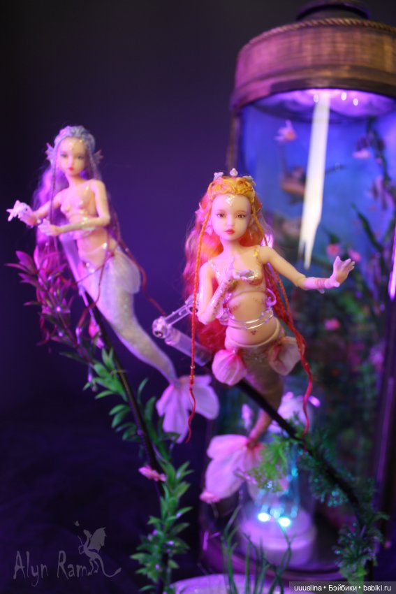 ООАК моего авторства. Русалочки в аквариуме