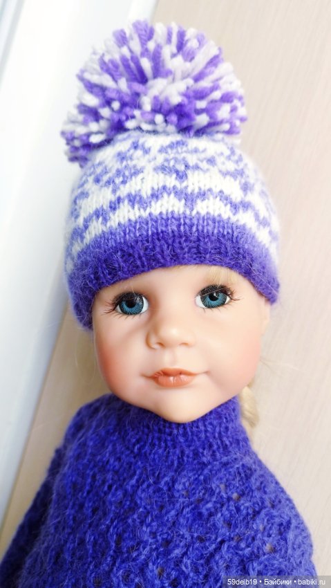 Фиолетовый костюм для куклы готц 48-50 см