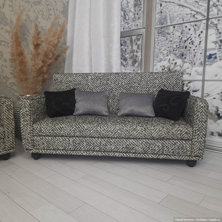 Мебель диван и кресла для кукол Blythe integrity poppy mizi momoko barbie 1:6 (фото 6)