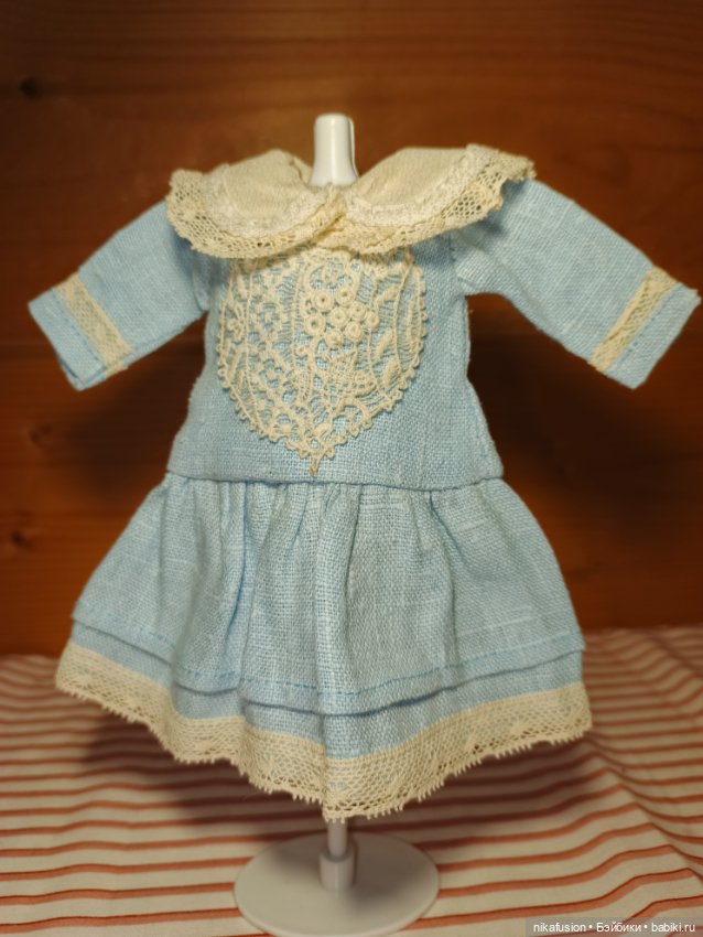 Платье на антикварную или винтажную куклу рост 22-24 см (фото 2)