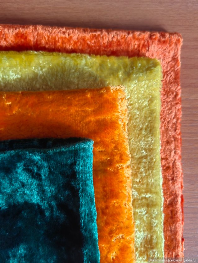 Плюш винтажный весенние цвета