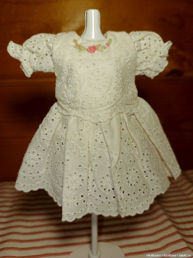 Платье на антикварную или винтажную куклу рост 20-22 см (фото 3)