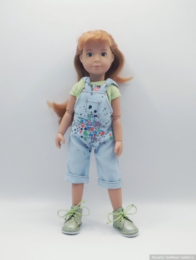 Kruselings ботинки для кукол Крузелингс салатового цвета с радужным эффектом (фото 6)