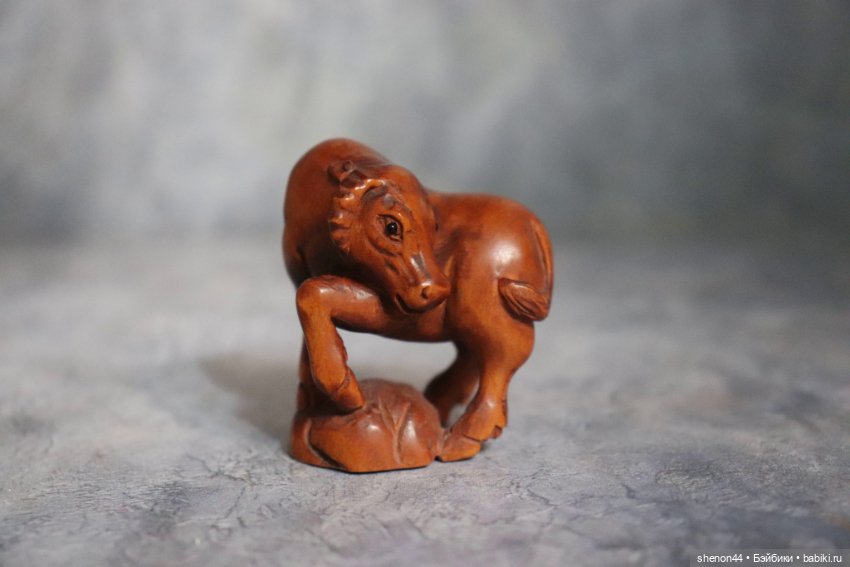 Нэцкэ "Бычок" — Статуэтки (фото 4)