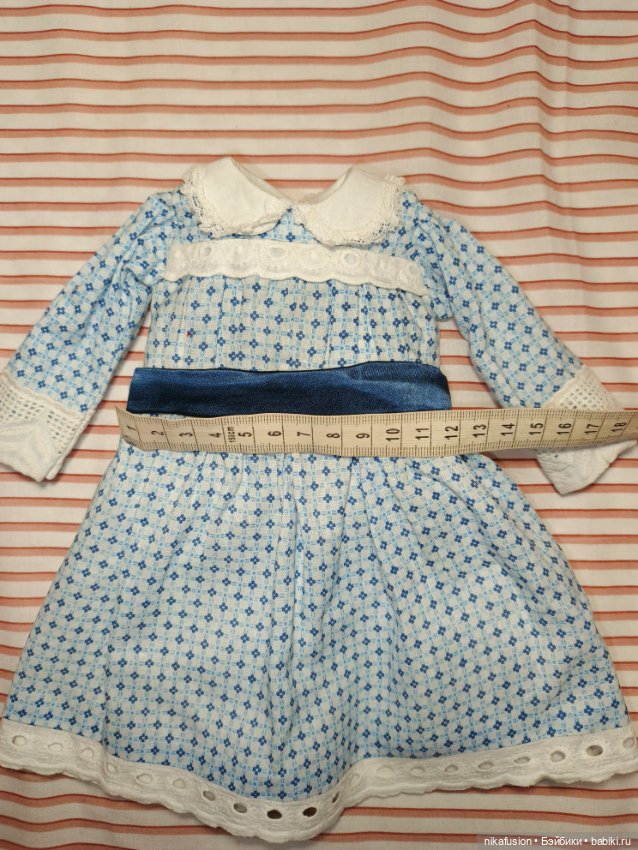 Платье на антикварную или винтажную куклу рост 40 см (фото 4)