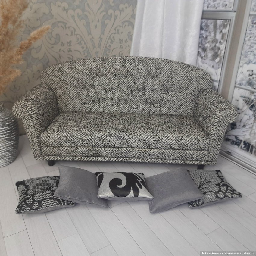 Мебель диван и кресла для кукол Paola Blythe integrity poppy mizi momoko barbie 1:6 (фото 3)