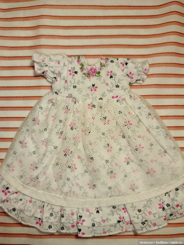 Платье на антикварную или винтажную куклу рост 20-22 см (фото 5)