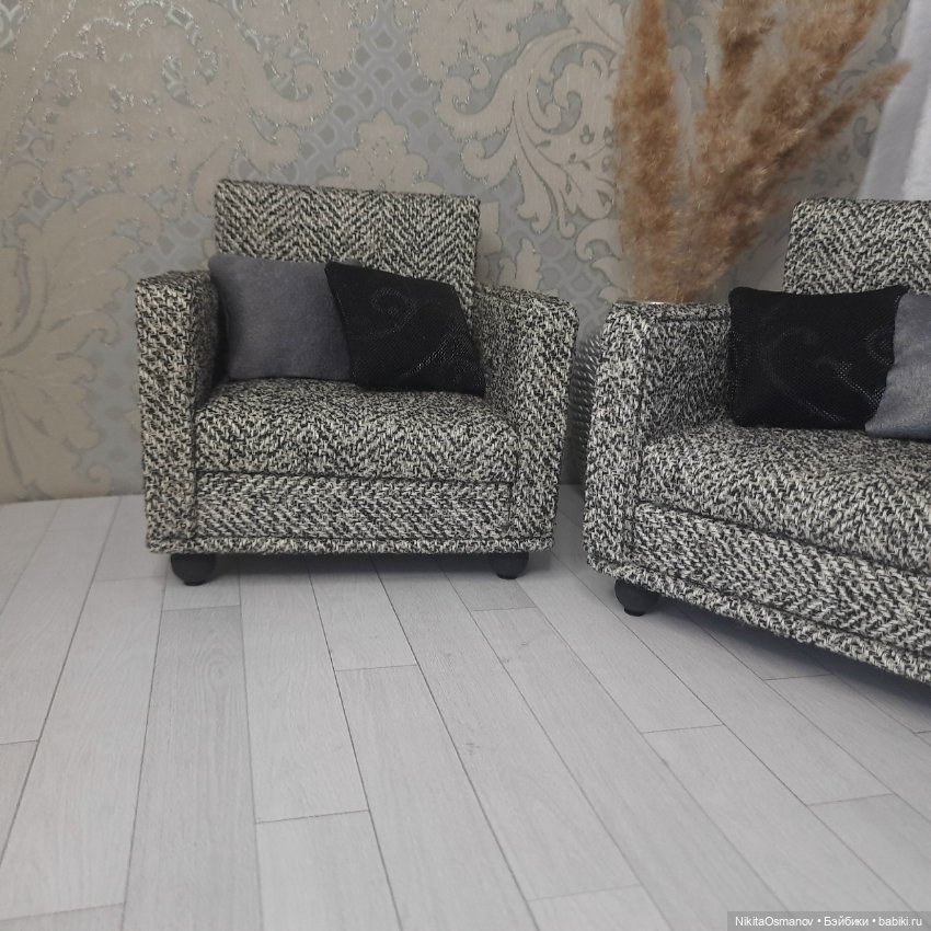 Мебель диван и кресла для кукол Blythe integrity poppy mizi momoko barbie 1:6 (фото 2)