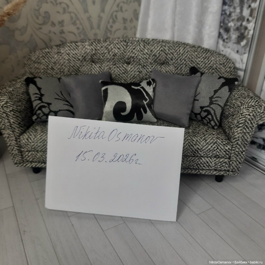 Мебель диван и кресла для кукол Paola Blythe integrity poppy mizi momoko barbie 1:6 (фото 8)