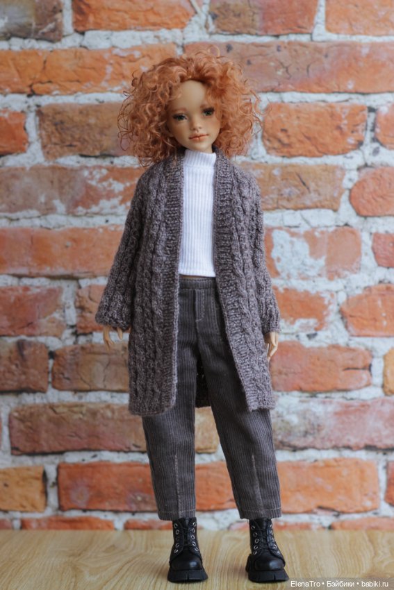 Продается вязаный кардиган для бжд кукол (фото 4)