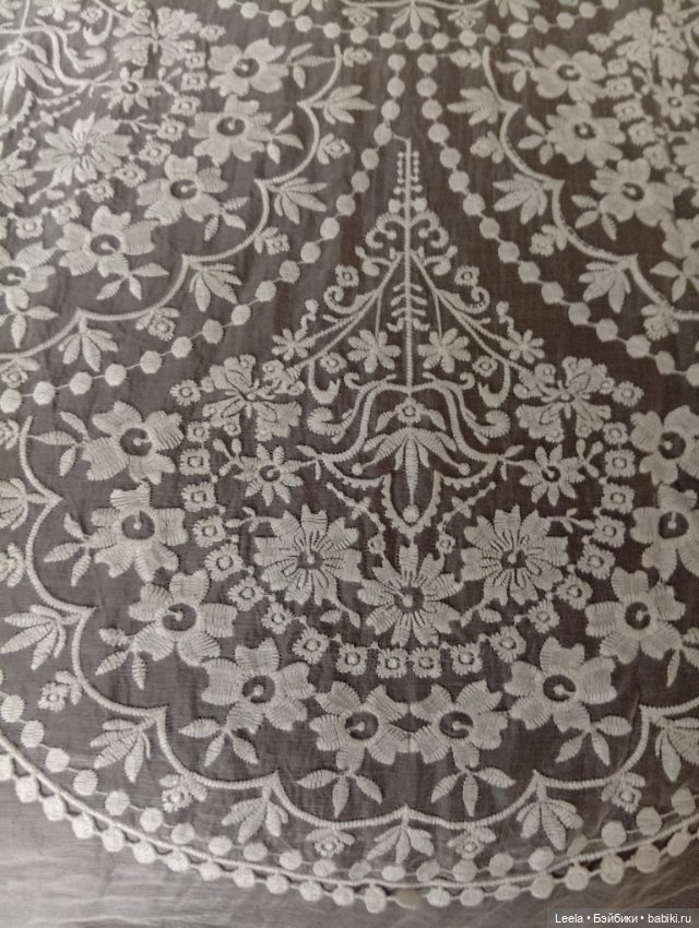 Кружево хлопок по шелковой сетке (фото 3)