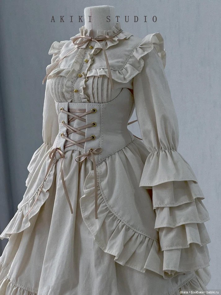 Выкройка для куклы 1/4 BJD историческое платье / PDF в натуральную величину / пошаговое руководство (фото 3)
