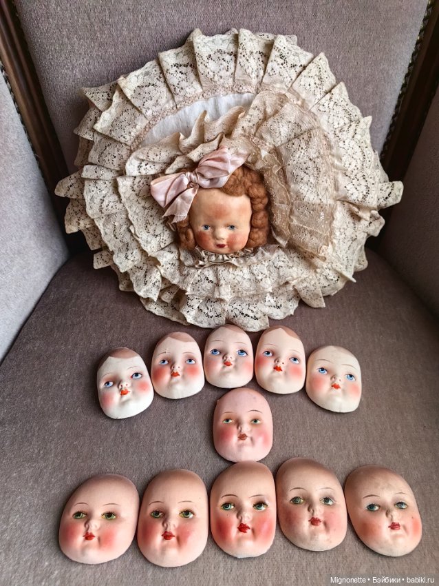 Винтажные личики, картонаж