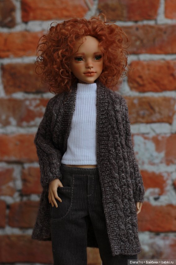 Продается вязаный кардиган для бжд кукол (фото 5)