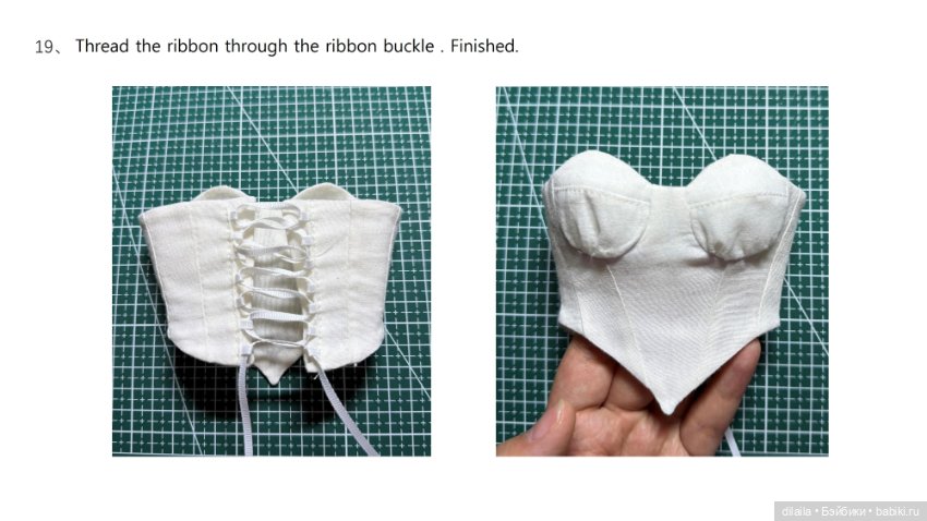 Выкройка для куклы 1/4 BJD юбка корсет накидка / PDF в натуральную величину + пошаговое руководство (фото 4)