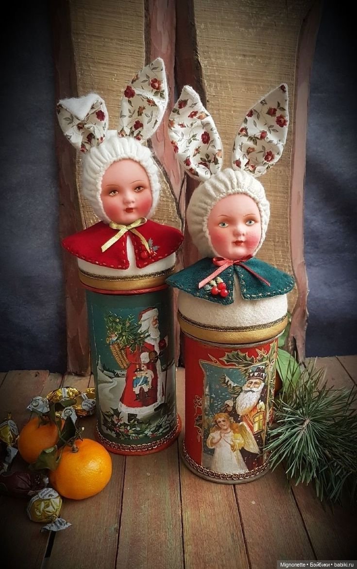 Винтажные личики, картонаж (фото 8)