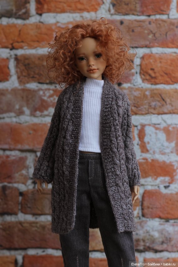 Продается вязаный кардиган для бжд кукол (фото 3)